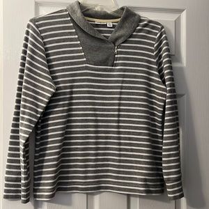 Top.  Gray & White stripe.  Good condition.